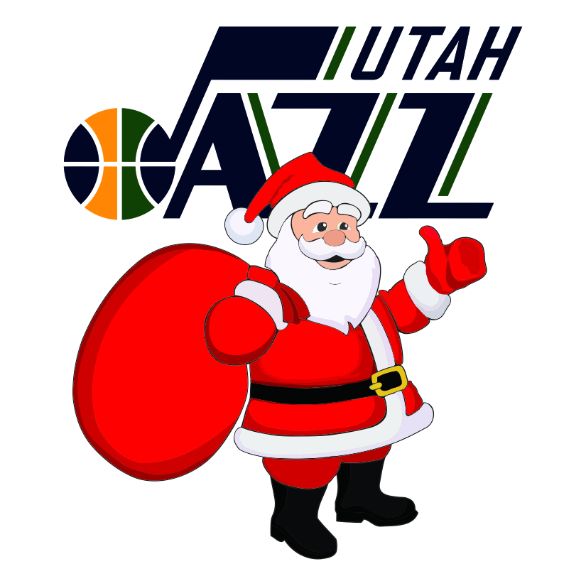 Utah Jazz Santa Claus Logo iron on paper